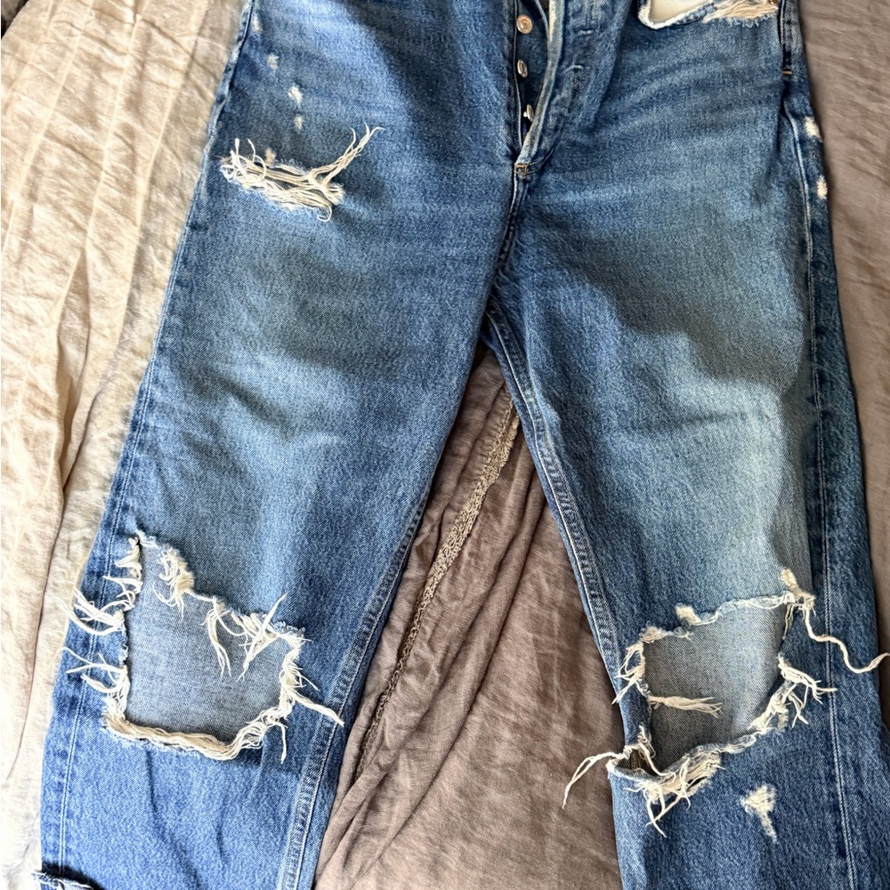 Agolde Distressed Blue Jeans